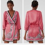 ZARA Pink Kimono Wrap Dress Size XS Photo 1