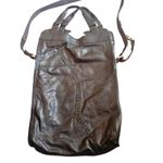 Lucky Brand  Black Leather Tote Shoulder Bag Purse Zipper Accent Photo 3