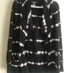 Bass Women’s Cardigan Sweater Open Front Black Tie Dye Size M Size M Photo 0