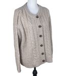 Madewell  Oversized Relaxed Fit Chunky Oatmeal Grandpa Cardigan Sweater Small Photo 5