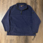 Vintage Navy Blue Fleece Quarter Zip Size L Photo 0