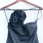 ZARA | NWT ASYMMETRICAL FLORAL ROSETTE SWIMSUIT ONE-PIECE IN BLACK XL Photo 5