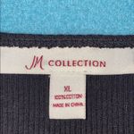 JM Collection pearl embellished ribbed tank top black stretchy soft NEW size XL Photo 4