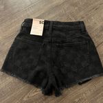 Checkered Jean Shorts Size 25 Photo 1