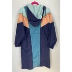 Free People Long Color Block Windbreaker Blue Orange Athletic Thin Small Nylon S Photo 8