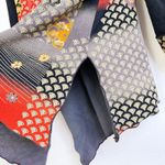 Moonlight  Y S Fashion Top Womens Black Oriental Floral Asym Slit Button Open Photo 9