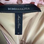 BCBGMAXAZRIA  Kyla Pink Eyelet A-Line Mini Dress Size Medium‎ Lined Barbiecore Photo 4