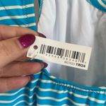 Amazon Essentials Blue White Striped One Piece Swimsuit NWT Size Large Photo 3