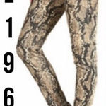 DL1961  Emma Brown Snake Python Animal Print Leggings Jeans 27 Photo 0