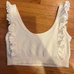 Poof New York Ruffled cropped tank top.  Photo 0