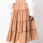 Cinq à Sept Cinq a Sept Jackie Tiered MIDI A Line in Sahara Size 6 Pristine Photo 5