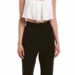 Black Halo White Sleeveless Crepe Crop Top 2 Photo 1