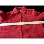 Tudor Court By Haband Lightweight Quilted Snap Button Cranberry Red L Jacket Size L Photo 7