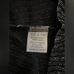 TOI ET MOI M Metallic Silver Black Ribbed Cocktail Dress Size M Photo 9