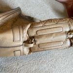 Authentic Anya Hindmarch quilted leather hobo shoulder bag cream gold luxury Photo 7