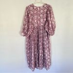 Daughters of India Kyra Midi Dress Floral Musk Sz M Pink Size M Photo 5