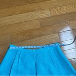 ZARA  Pleated Textured Interior Compression Shorts Mini Skirt Skort Sky/Blue Sz L Photo 9