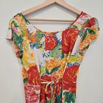 Jams World  Rose Floral Boho Mido Dress Size X Small Ties In The Back Photo 5