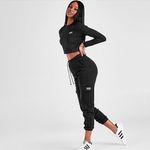 Adidas Originals Outline Ribbed Crop Long-Sleeve Shirt Size M Photo 1