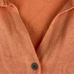 PBJ Blues Orange Acid Wash Denim Collar Button Front Tunic Sweater Large Photo 4