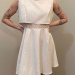 White Dress With Lace Underlay Size XS Photo 0