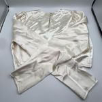 Reformation 100% Silk Long Sleeve Crop Photo 4