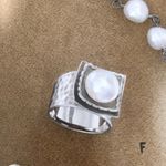 Silpada  Sterling Freshwater Pearl Ring Size 4.5 Photo 8
