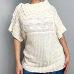 Fashion Bug Y2K Cream Short Sleeve Sweater Photo 0