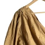 Maje Lalmeto One Sleeve Cut Out Ruched Tie Waist Tan Top Size Large Photo 6