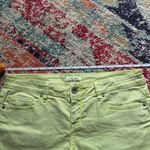 Aeropostale Women's Lime Striped Jean Shorts Photo 2