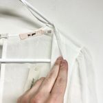 Francesca's  Women White Snatched Waisted Short Sleeve Romper Size Large Photo 2