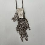 Kenneth Cole  REACTION Necklace Long Metal Chain Fringe Rhinestone Jewelry Edgy Photo 6