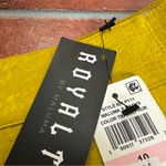 NWT Royalty by Maluma Faux Leather Yellow Pants Size M Photo 3