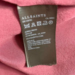 ALLSAINTS Adria Silk Zipper Dress Short Sleeve Draped Purple Burgundy Size US 2 Photo 12