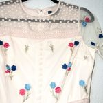 Modcloth Blush Dreamy Details Embroidered Beaded Mini Dress Size Small Photo 5