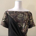 Custom asymmetrical metallic paisley special occasion formal cocktail dress 10 Photo 8
