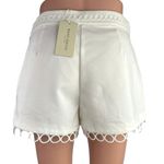 Ramy Brook NEW  White Circle Hem Boho Festival High Rise Mini Dua Shorts Size 2 Photo 2