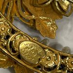 Vintage Designer Original By Robert Faux Pearl & Crystal Brooch/Pin Gold Photo 5