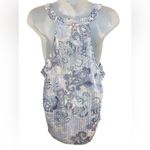 Buckle NWT Day trip Surplice Tank Size XL Ivory Blue Paisley Photo 3