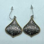 NEW REAL SIMPLE drop dangle open mesh pattern gold and silver fashion earrings Photo 0