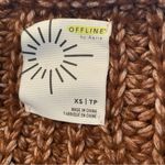 Offline by Aerie Chunky Knit Oversized Striped Sweater M Orange Size M Photo 11