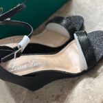 Lauren Lorraine Glittery Black Wedges Size 11 Photo 2
