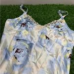 George Y2K Floral Lace Cami Slip Silk Top Blue Size XL Photo 6