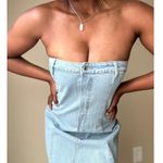 Pretty Little Thing Denim Strapless Mini Dress US Size 8 Photo 1