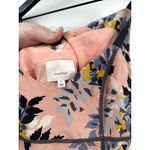 Cinq à Sept CINQ a SEPT Peach Pink Floral Print AINSLEY Tie Shoulder Fluted Silk Dress 4 Photo 4