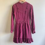 Lulus  Fall For Me Burgundy Long Sleeve Cutout Skater Dress Womens Size‎ S Photo 8