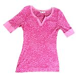 Energie Y2K  Pink Cheetah Henley! Photo 0