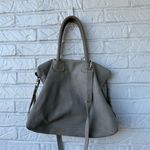 IO Pelle Italia Women's Neutral Olive Gray Leather Shoulder Bag Zip Closure Photo 3