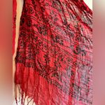 Sheer paisley scarf Red Photo 1