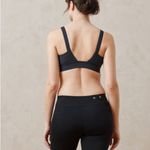 ADAY  Lighten Up Sports Bra Shadow Black XS New Scoop Neck Low Back Unpadded Photo 4